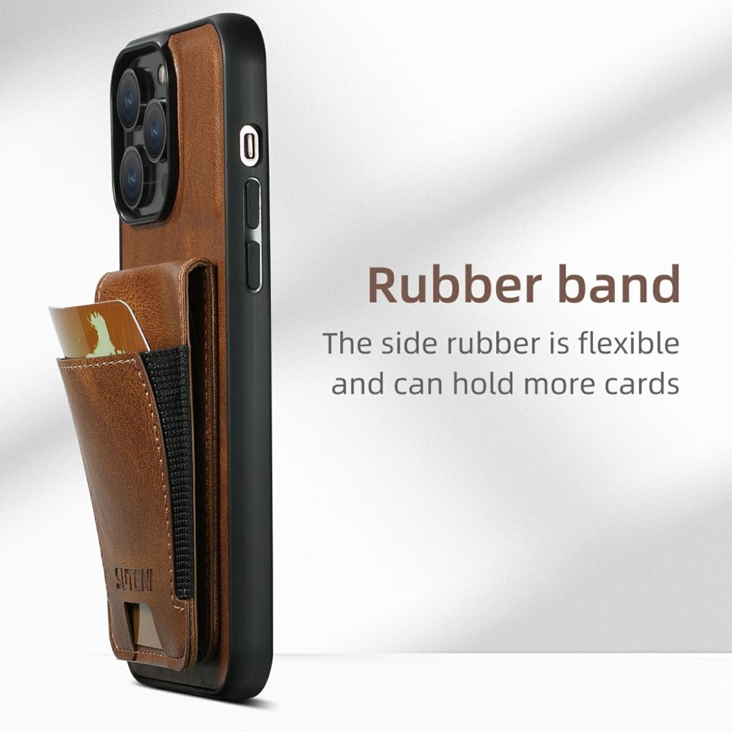 SUTENI iPhone 11 Pro Cover med Stativ - Brun