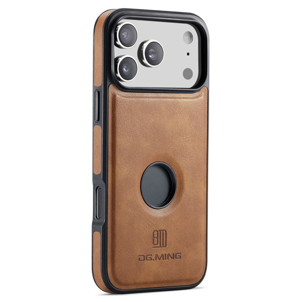DG.MING iPhone 18 Pro Max/17 Pro Max Deksel med Magnetisk Lommebok - Lysbrun