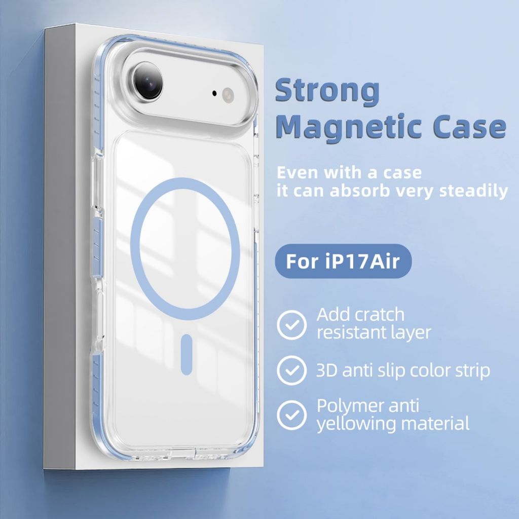 iPhone Air MagSafe kuori akryylitakalla - Sininen