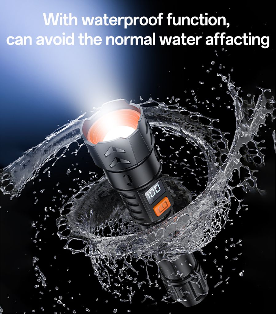 YESIDO TC10 oppladbar LED-lommelykt – svart