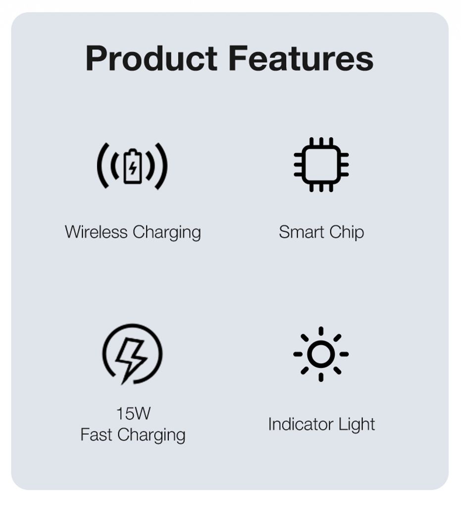 SiGN 3-in-1 Qi Langaton Latausteline 15W - Musta