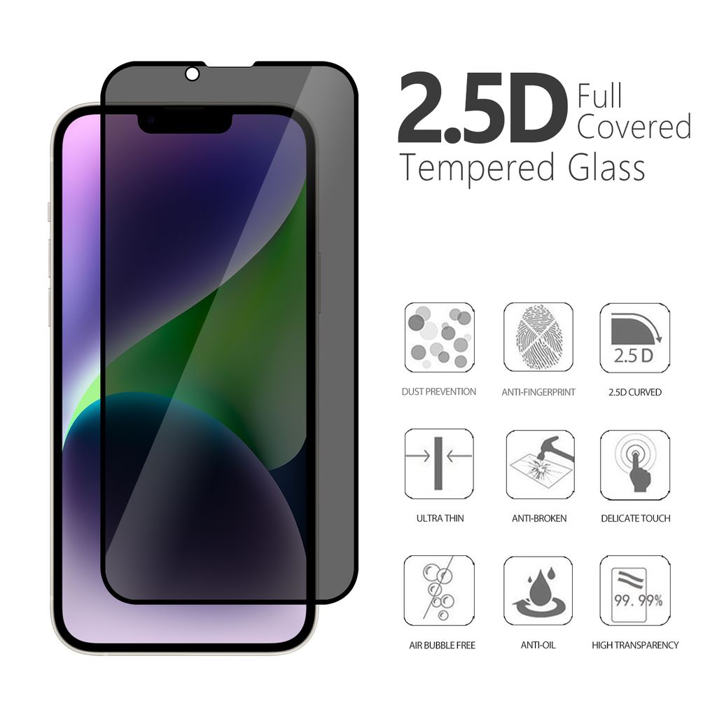SiGN Privacy Skärmskydd iPhone 14 Plus/13 Pro Max – EZ Apply dammfri applikator