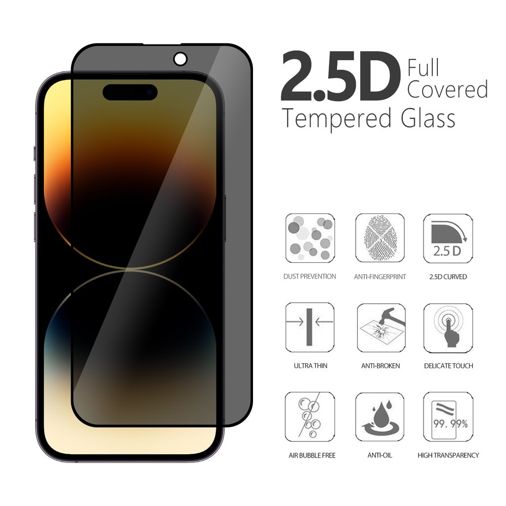 SiGN Skjermbeskytter iPhone 14 Pro – EZ Apply med støvfri applikator, 2-paking