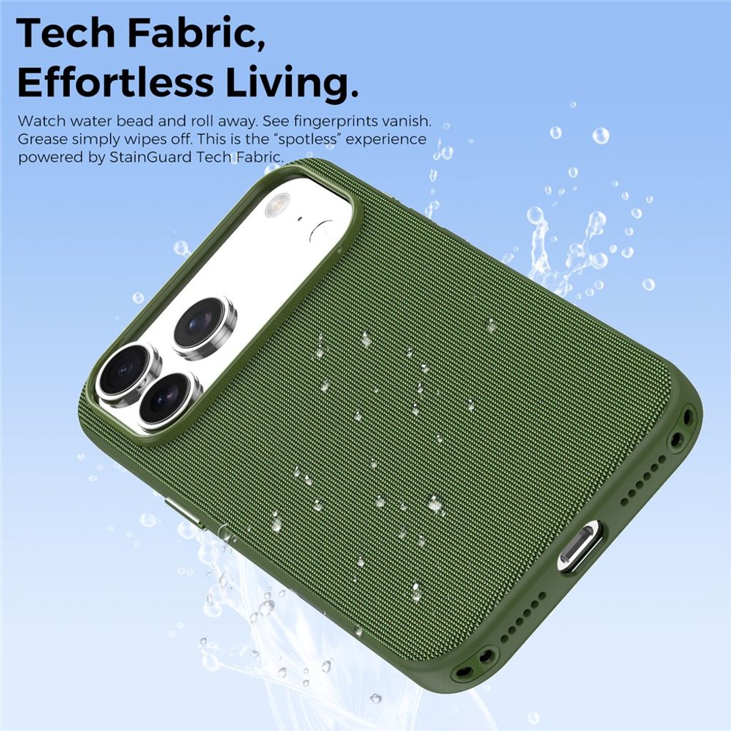 iPhone 18 Pro MagSafe Cover med Tech Fabric - Grøn