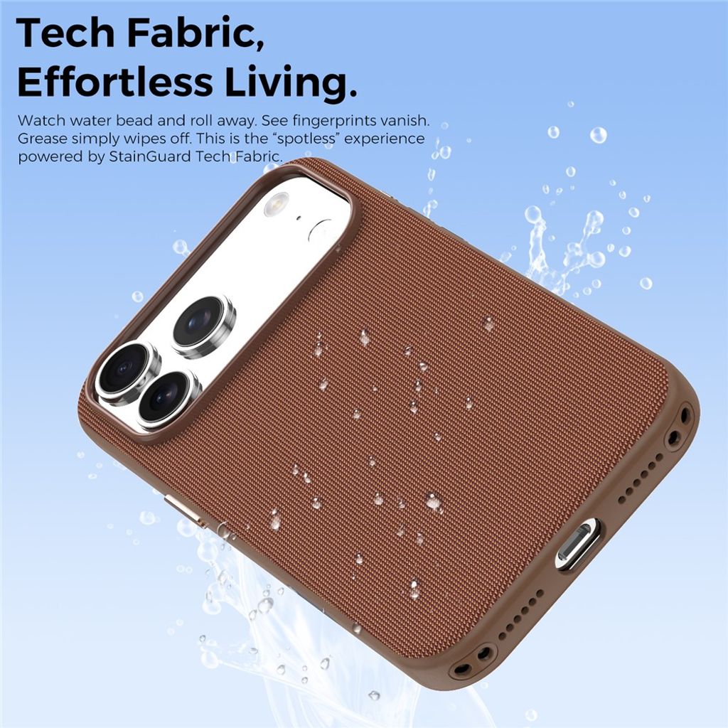 iPhone 18 Pro MagSafe Cover med Tech Fabric - Brun