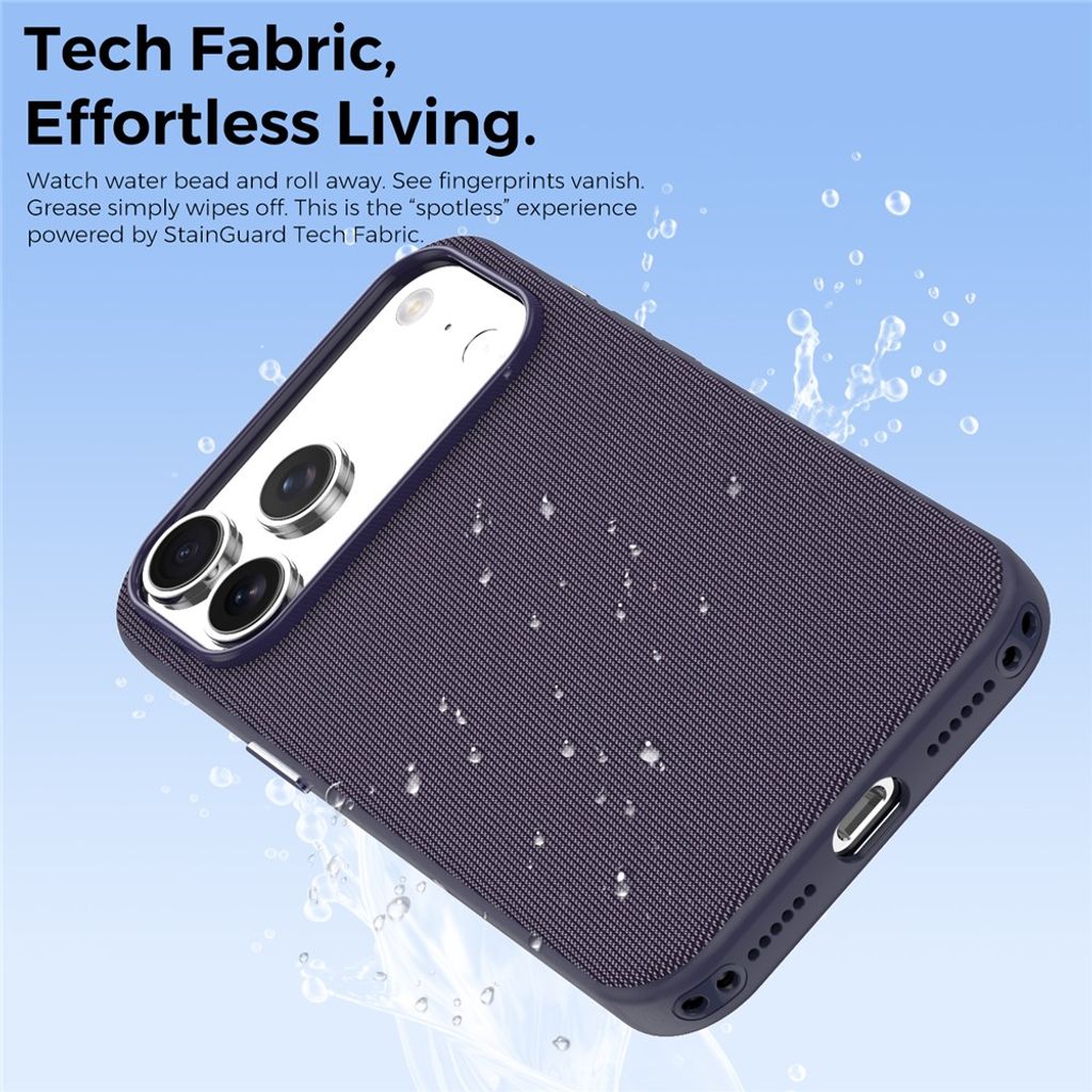 iPhone 18 Pro MagSafe Cover med Tech Fabric - Lilla
