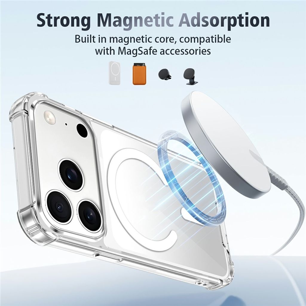iPhone 18 Pro MagSafe-cover med 2x skærmbeskyttelse + 2x kameralinsebeskyttelse