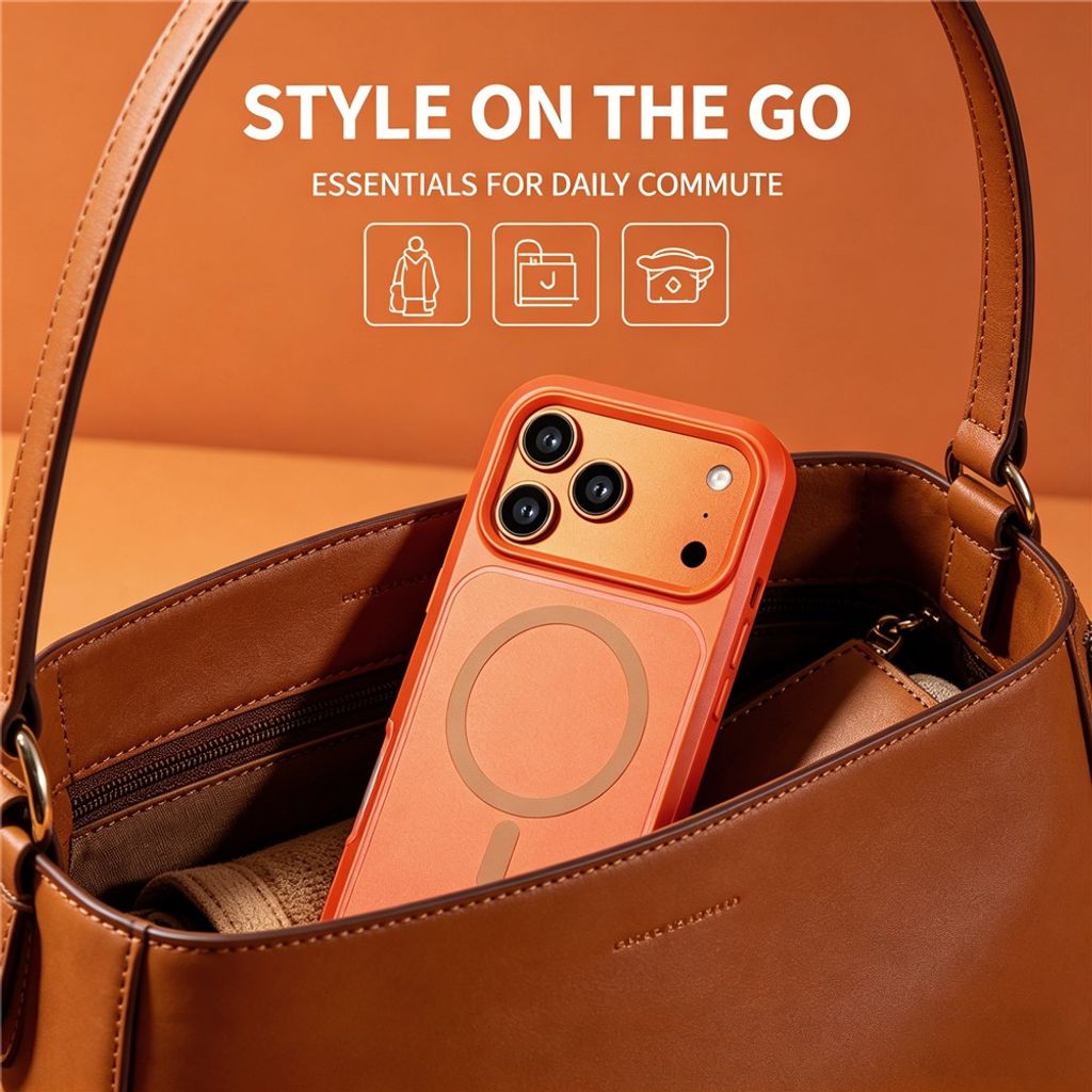 iPhone 18 Pro/17 Pro MagSafe Cover Stødsikkert - Orange