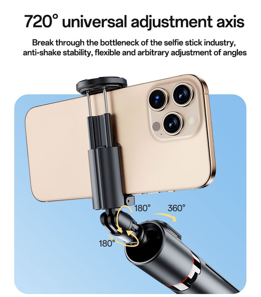 YESIDO SF30 Pop Up Tripod Udtrækkelig Selfiestang – 1,7 m