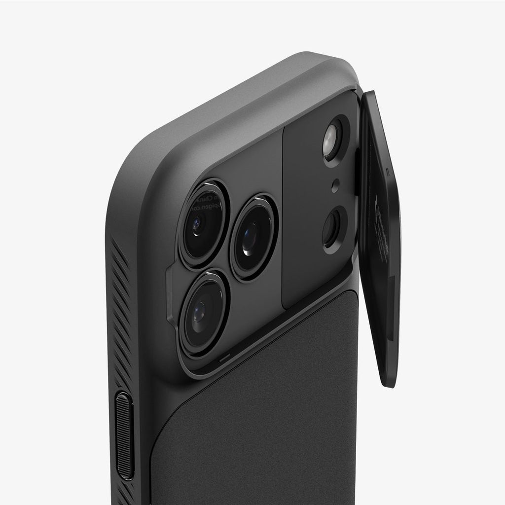 Spigen Optik Armor MagFit Deksel til iPhone 18 Pro / 17 Pro - Svart