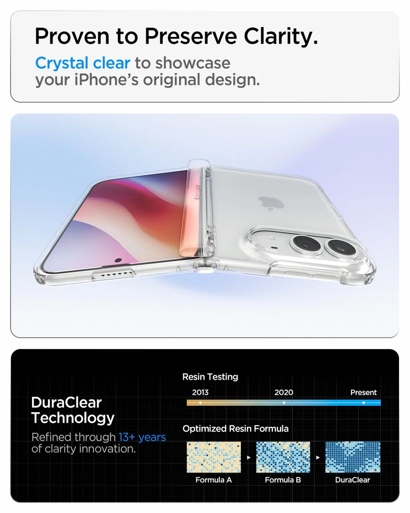 Spigen Ultra Hybrid Pro Skal till iPhone Duo - Crystal Clear
