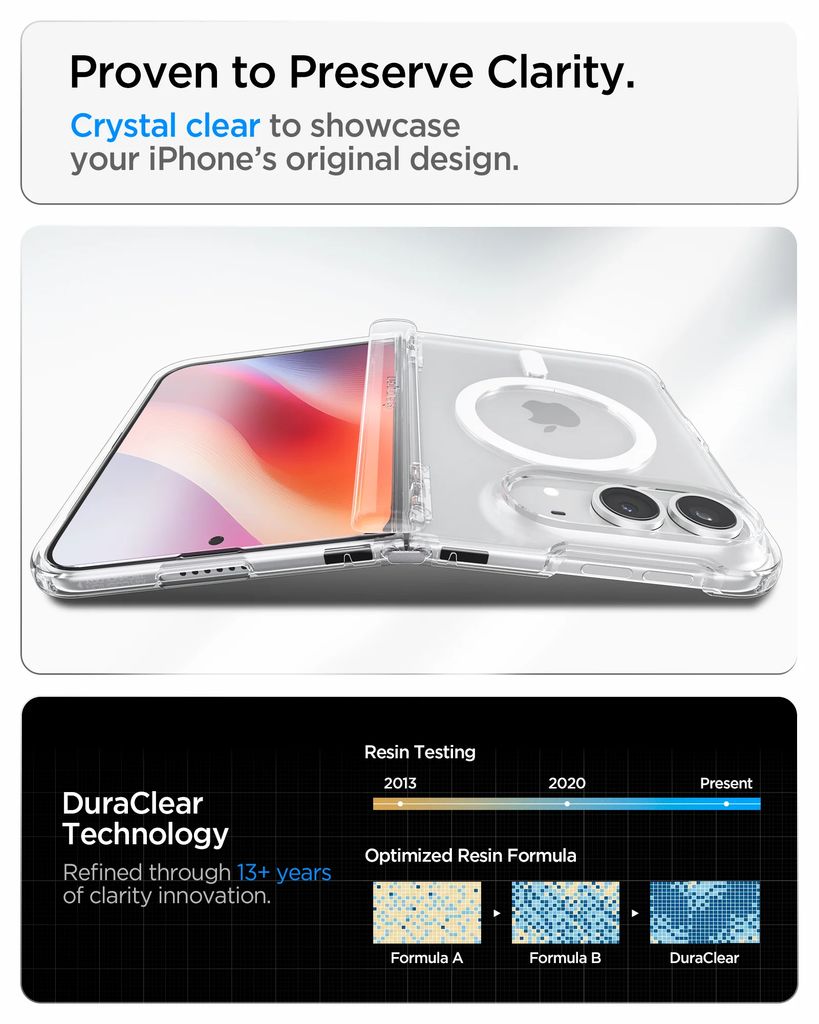 Spigen Ultra Hybrid Pro MagFit Skal till iPhone Duo - Transparent vit