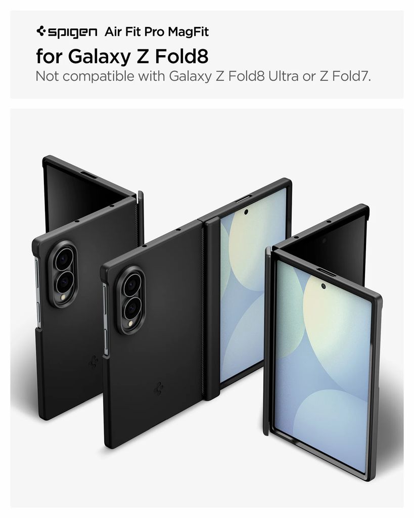 Spigen Air Fit Pro MagFit Deksel til Samsung Galaxy Z Fold8 - Svart