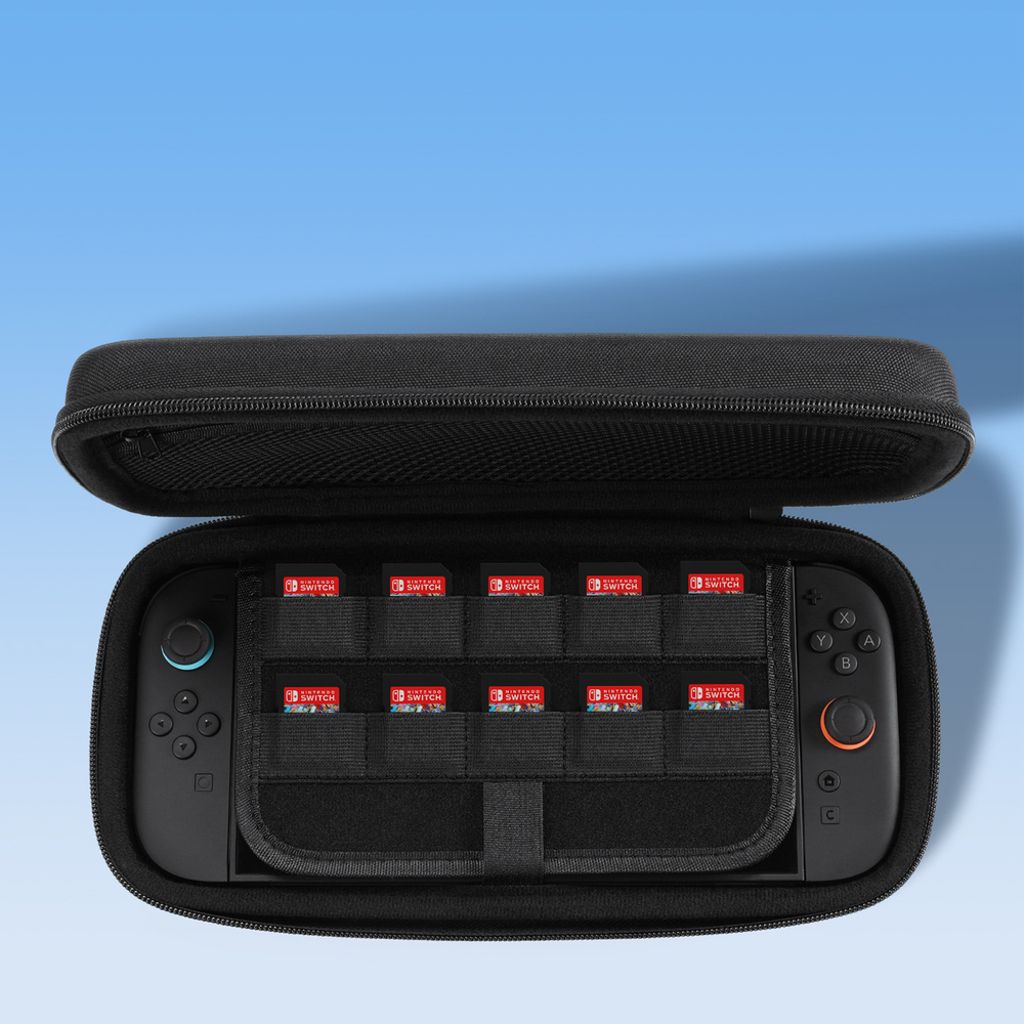 Dux Ducis Nintendo Switch 2-fodral med handtag och spelfack - svart