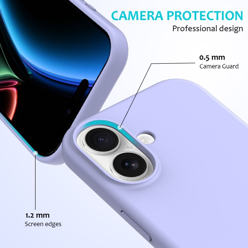 iPhone 17 silicone phone case - light blue