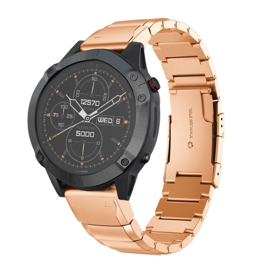 Garmin Fenix ​​​​6X Stainless Steel Watch Strap - Rose Gold