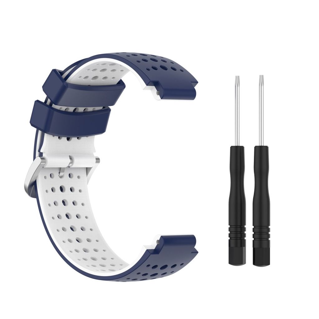 Garmin Forerunner 735XT/620/630/220/230/238 Tvåfärgat Klockarmband - Blå/Vit