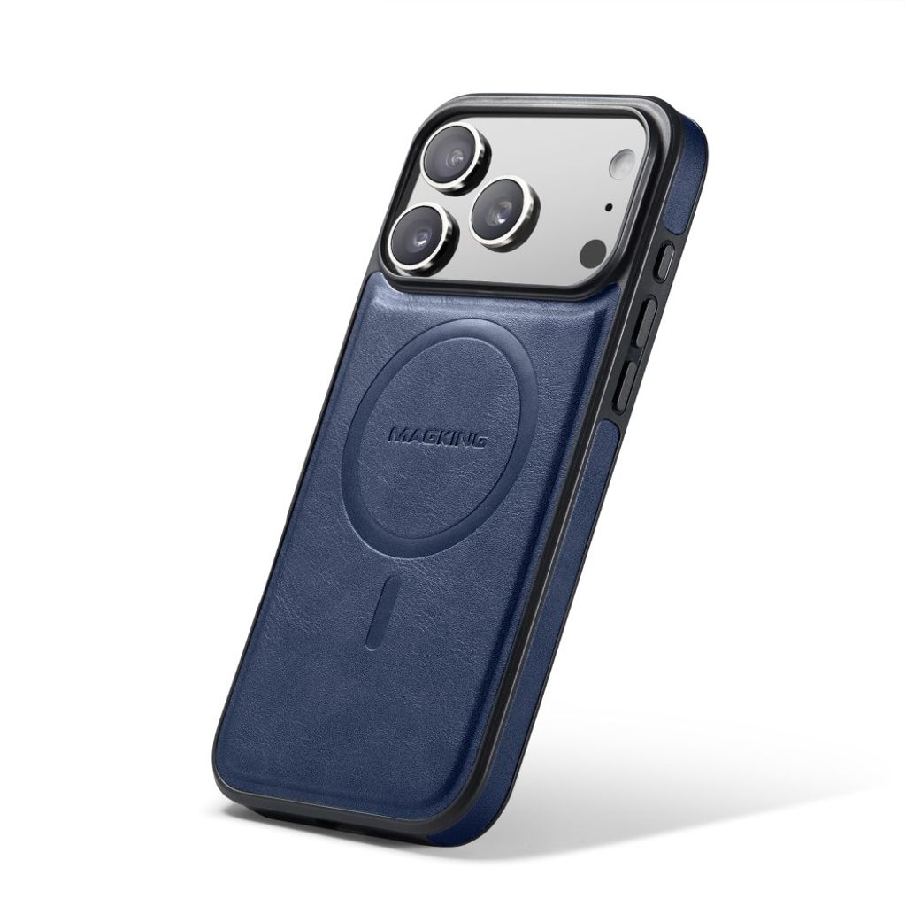 MAGKING K1 iPhone 18 Pro Max / 17 Pro Max MagSafe Deksel i PU-skinn - Blå