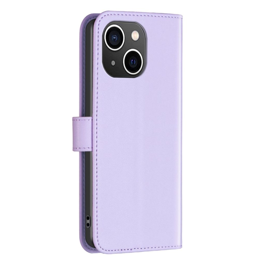 BINFEN COLOR iPhone 15 Wallet Cover Stand - Purple