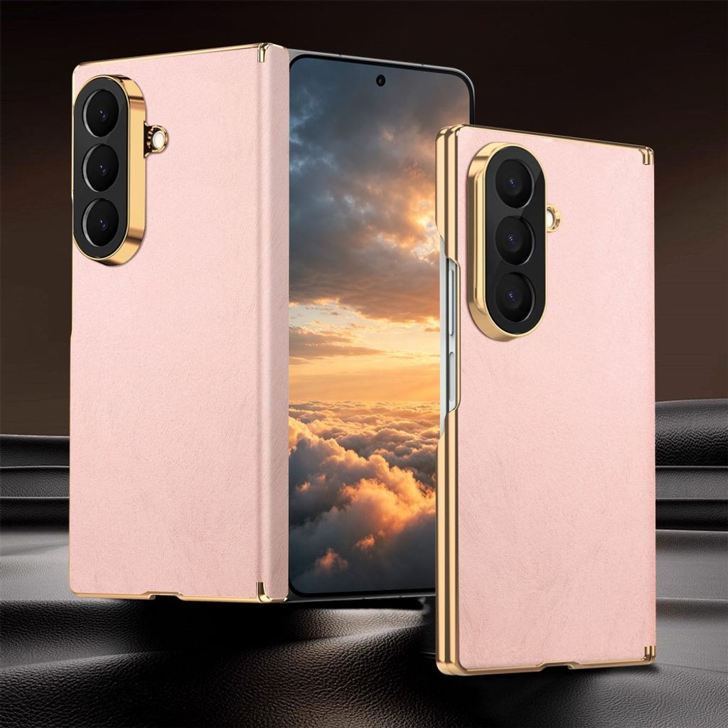 Samsung Galaxy Z Fold8 Ultra MagSafe Kuori PU-nahkaa - Vaaleanpunainen