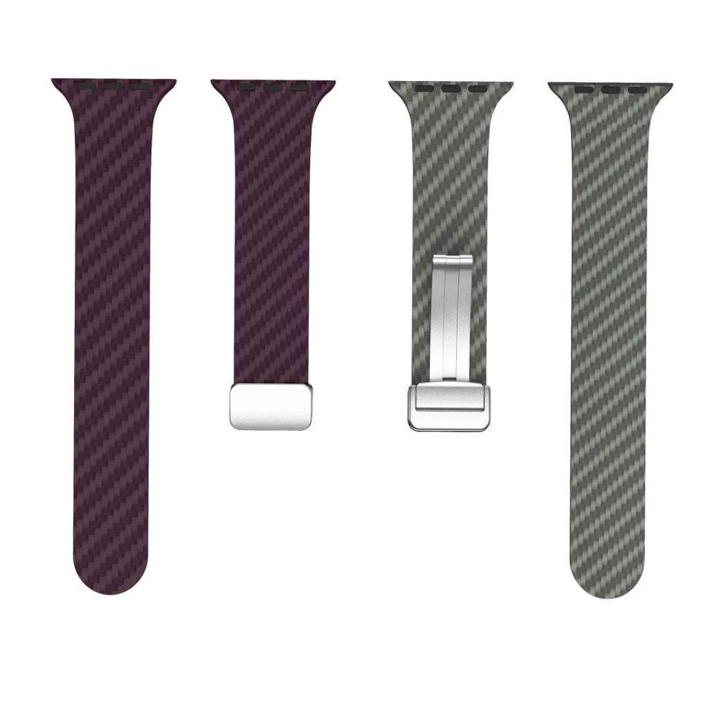 Apple Watch 42 / 41/ 40 / 38mm Klockarmband kolfibertextur - Lila