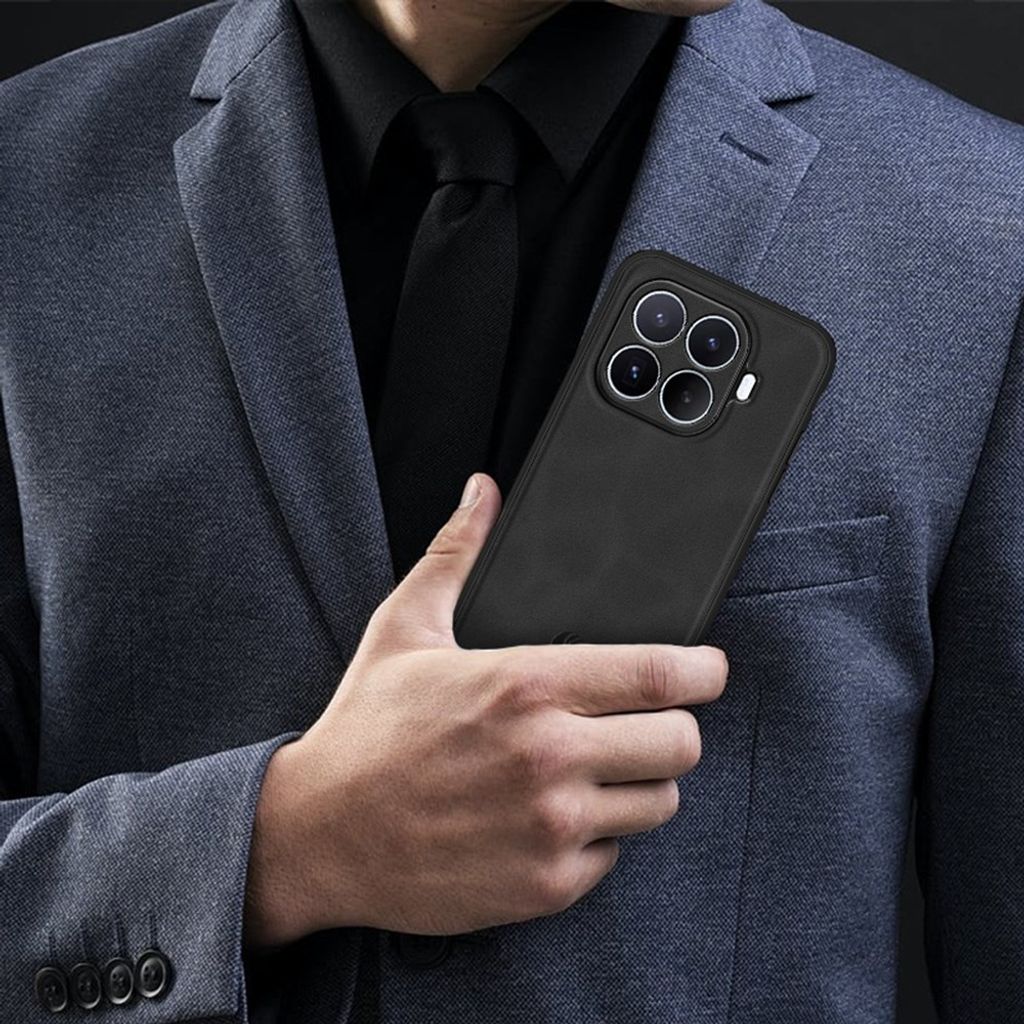 ANNYOJO Xiaomi 17T Pro Skal med baksida i PU-läder - Vinröd