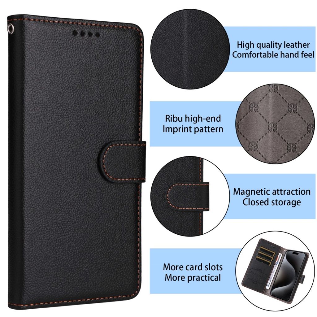 Google Pixel 11 Pro/11 Plånboksfodral RFID-blockerande 3 Kortfack PU-läder - Svart