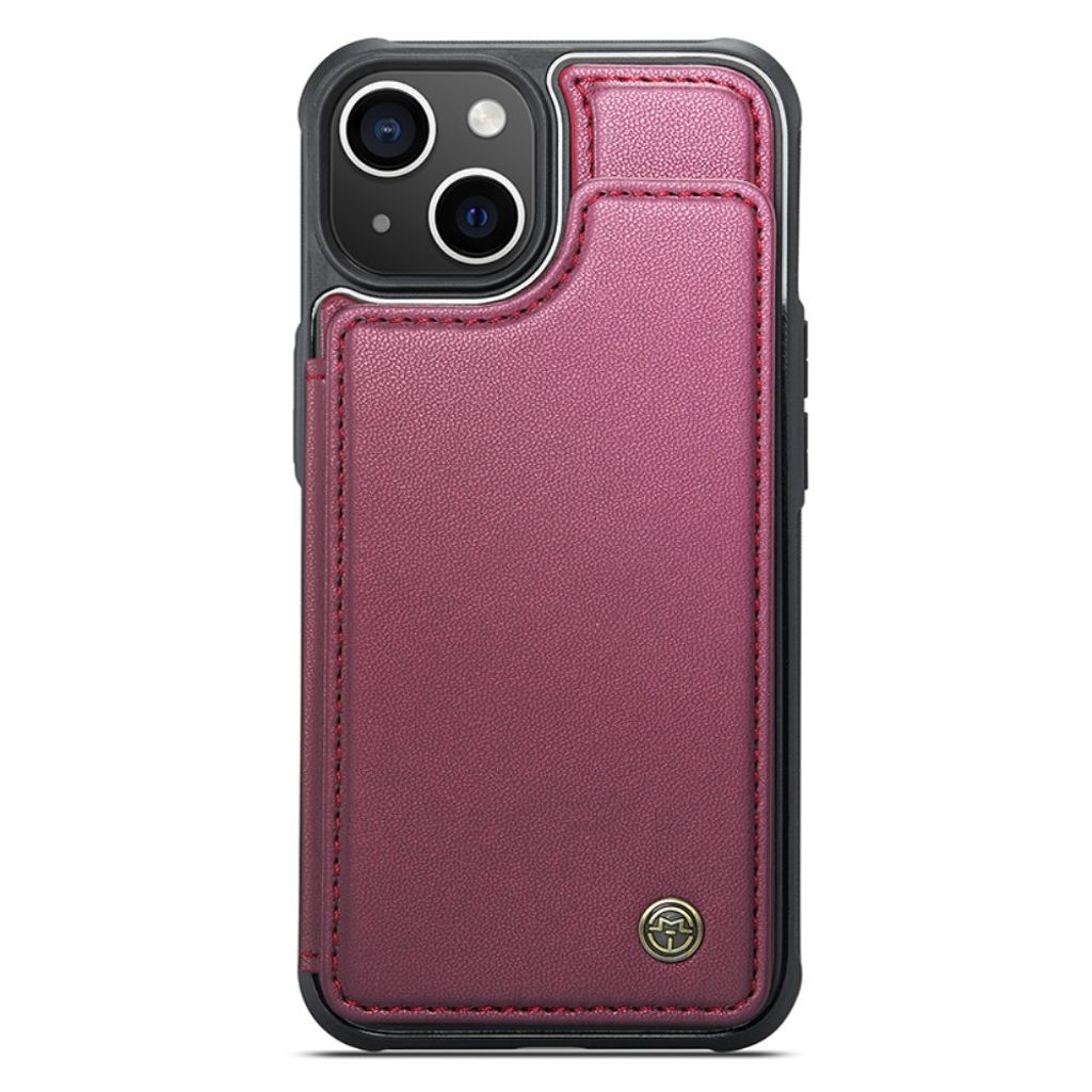 CASEME iPhone 15 Plus Kuori 5 Korttipaikka - Punainen