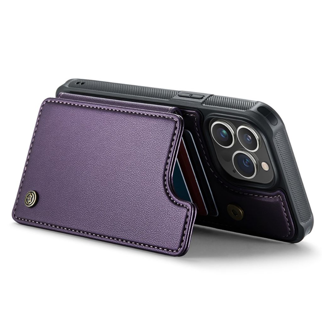CASEME iPhone 13 Pro Max Lompakkokuori RFID-estolla - Violetti
