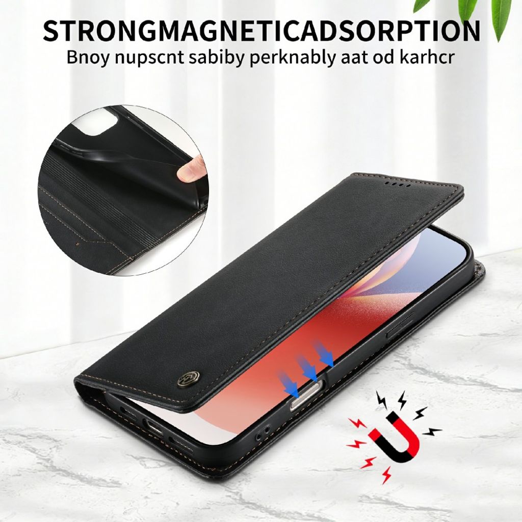 DIERFENG Xiaomi Poco C85x 5G/Redmi A7 Pro Plånboksfodral RFID - Svart