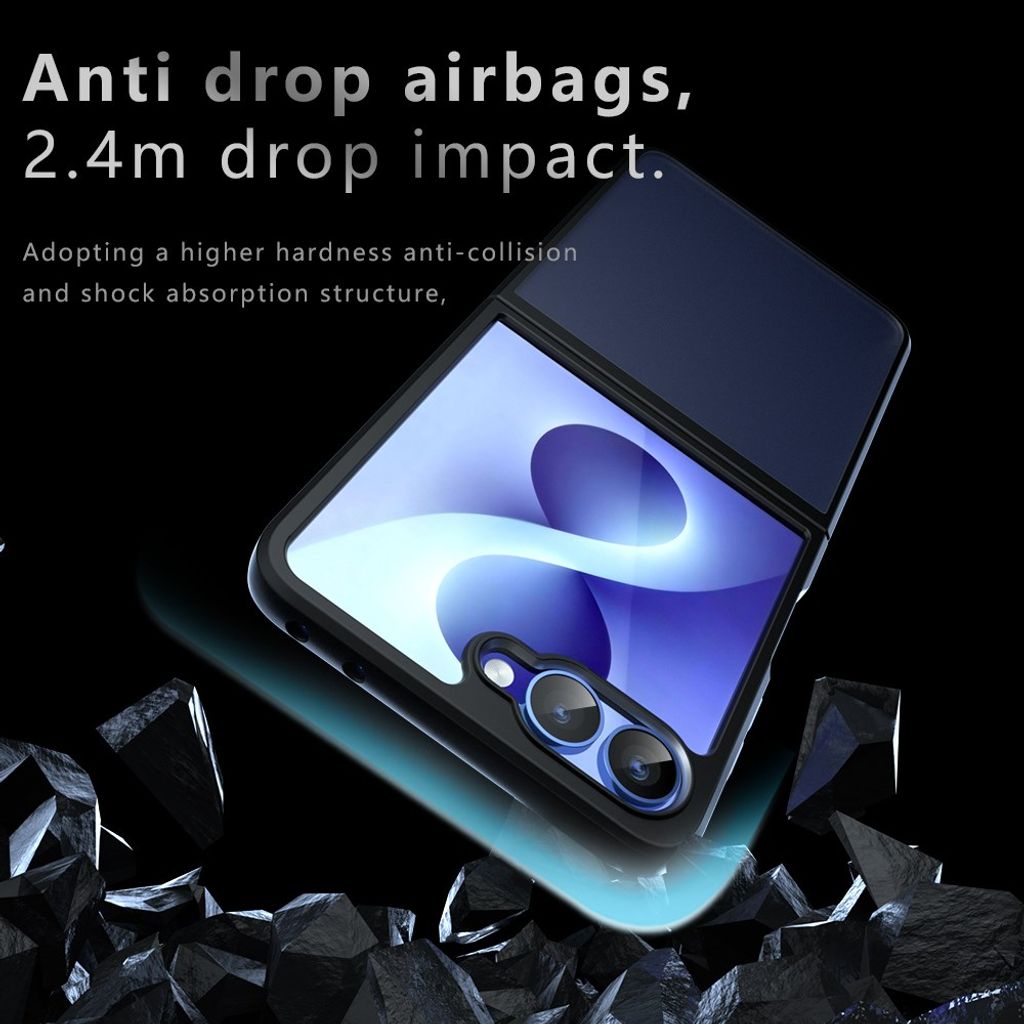 Samsung Galaxy Z Flip8 Mat Cover - Gennemsigtig sort