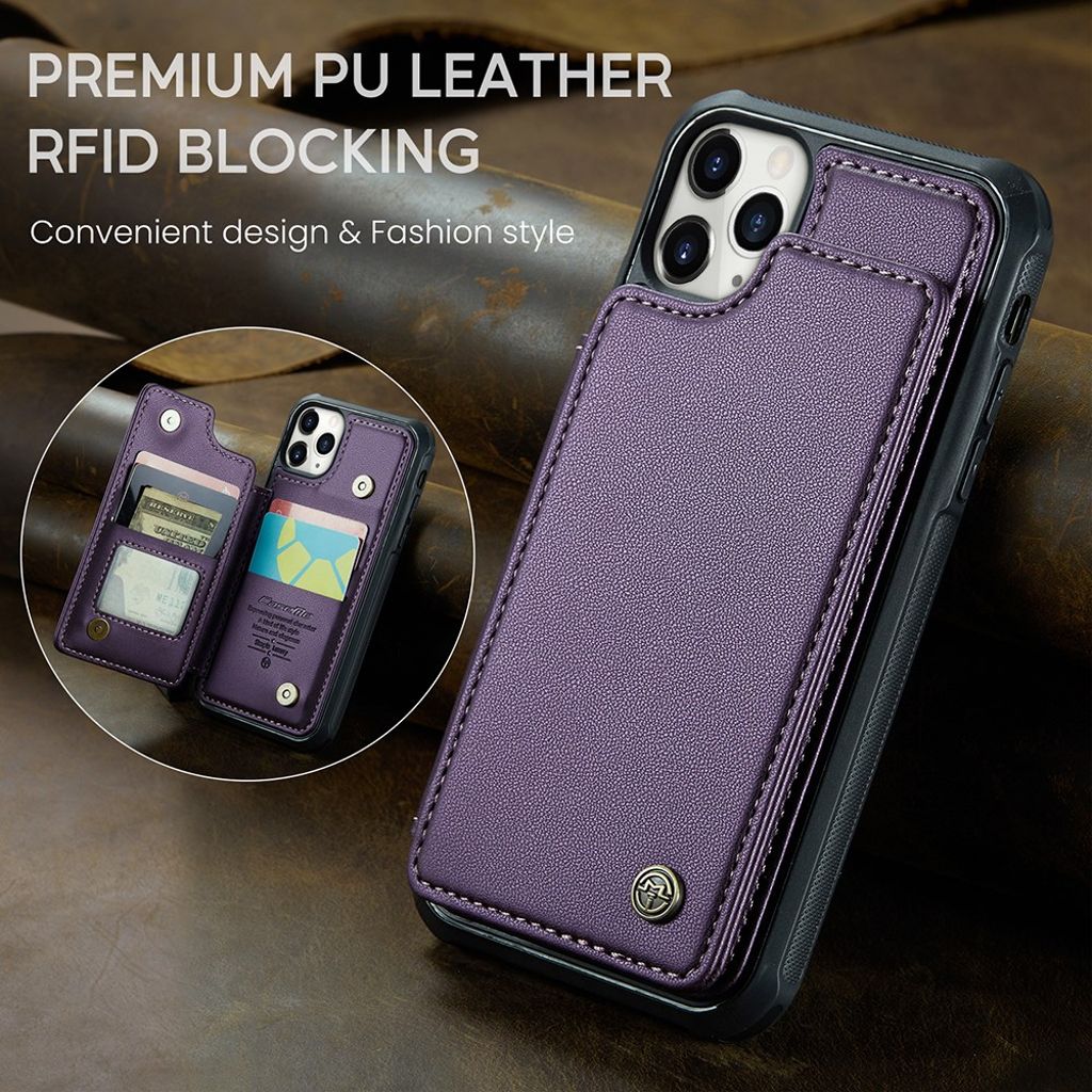 CASEME iPhone 11 Pro Cover med 5 Kortplads - Lilla