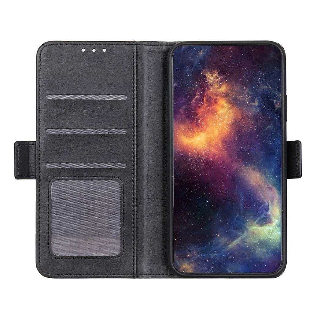 Samsung Galaxy A27 5G Lompakkokotelo PU-nahka Jalusta - Musta