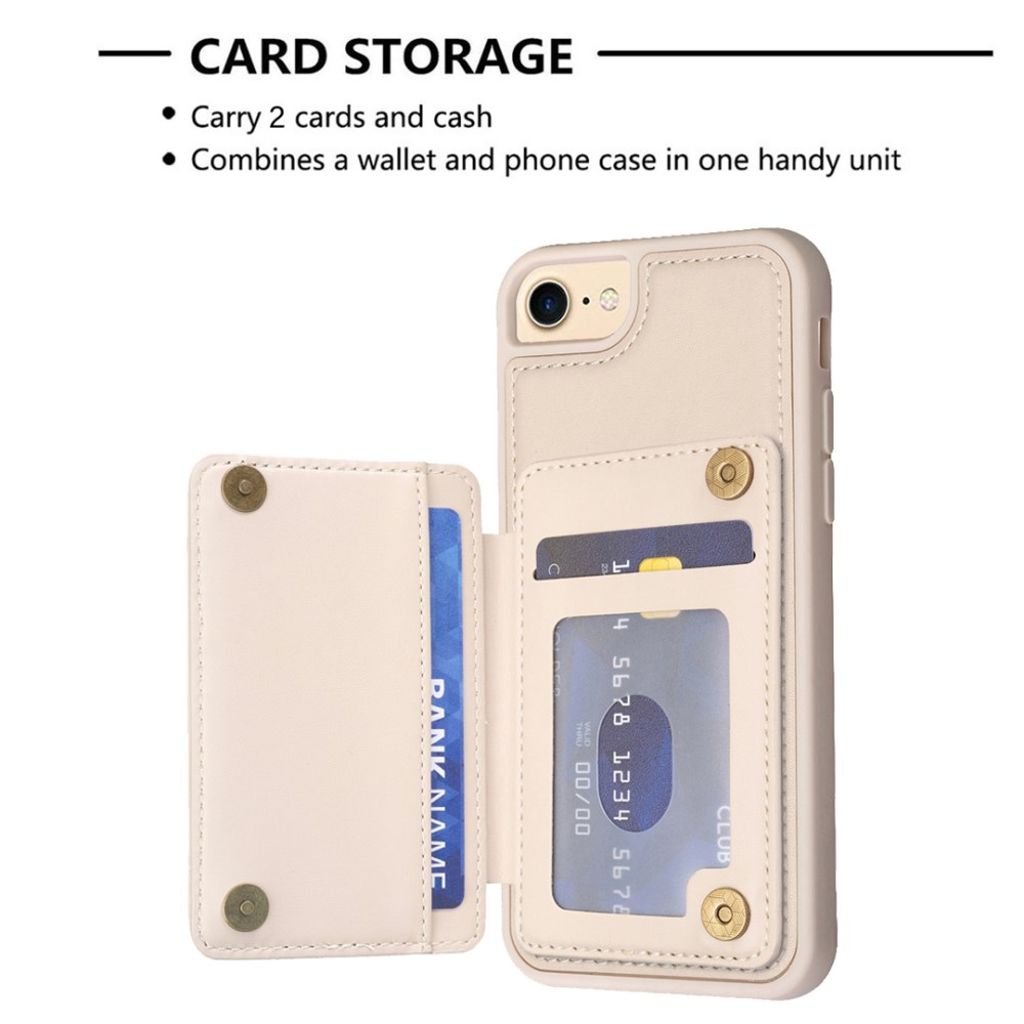 iPhone 6/6s/7/8/SE 2020/2022 Skal med Stativ - Beige
