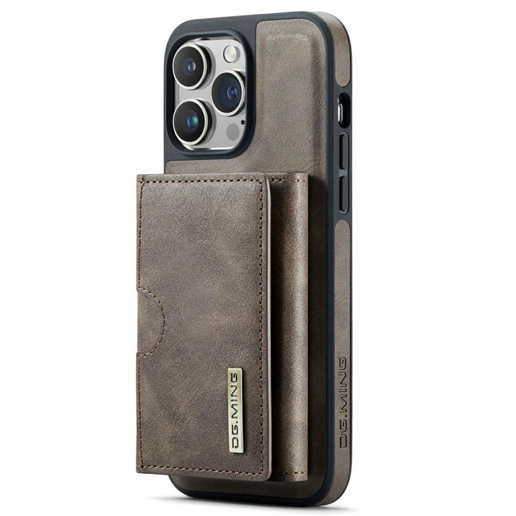 DG.MING iPhone 13 Pro Max Lompakkokuori M6 Series - Coffee