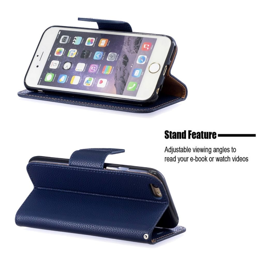 iPhone 6/6s Plånboksfodral med Kortfack - Mörkblå