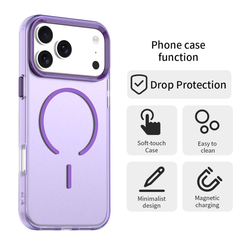 iPhone 18 Pro Max/17 Pro Max Deksel MagSafe-kompatibel - Lilla