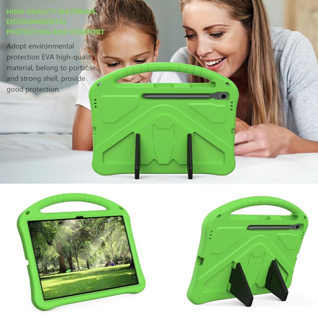 Samsung Galaxy Tab S10 FE Plus Case with Handle stand - Green