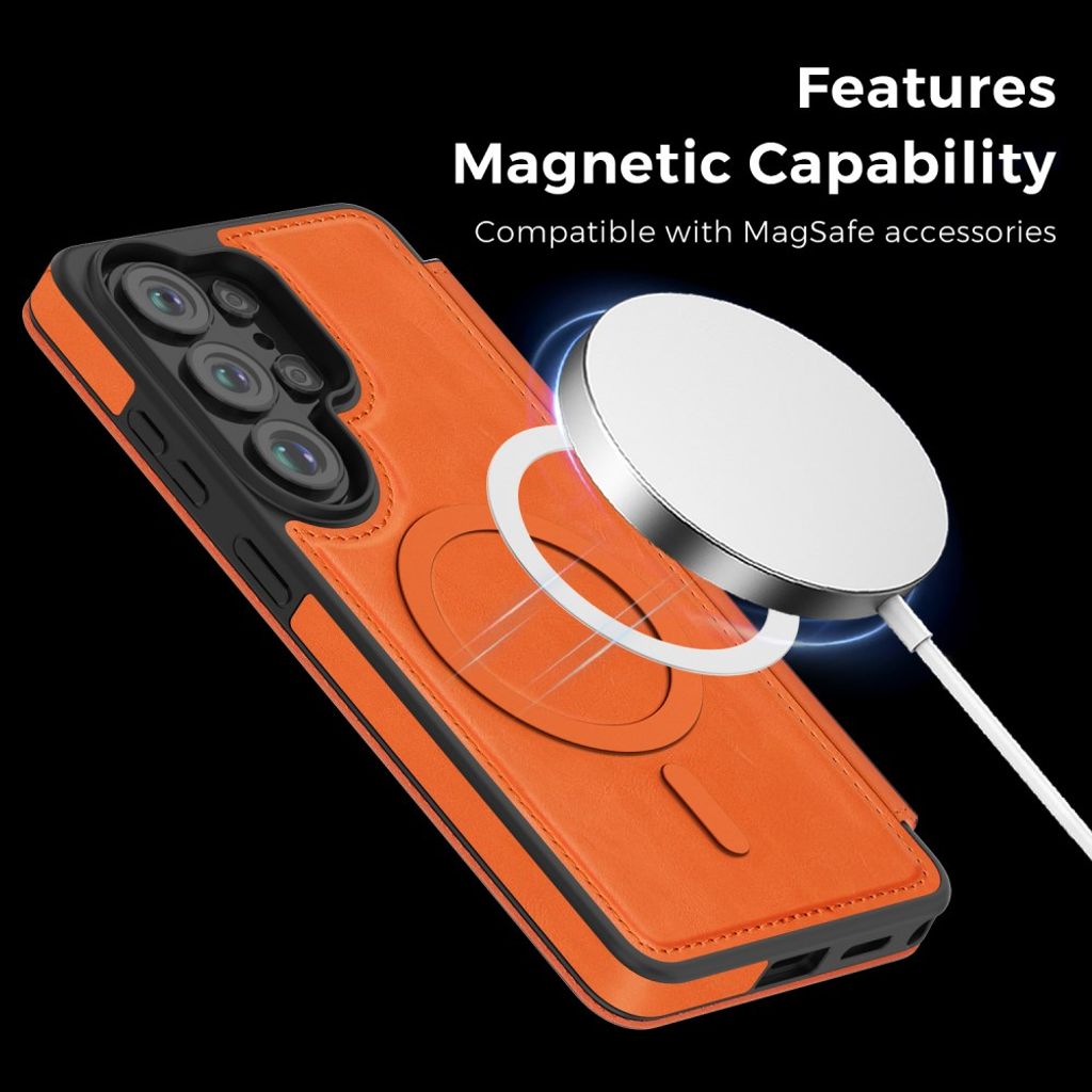 Samsung Galaxy S26 Ultra MagSafe Lompakkokotelo - Oranssi