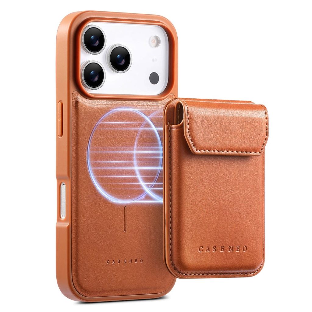 CASENEO iPhone 18 Pro Max/17 Pro Max MagSafe Lommebokdeksel - Brun
