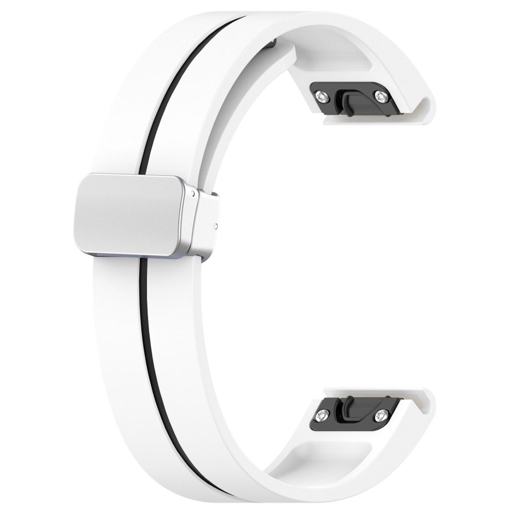 Garmin Fenix 7S etc. Watch Strap in Silicone - White