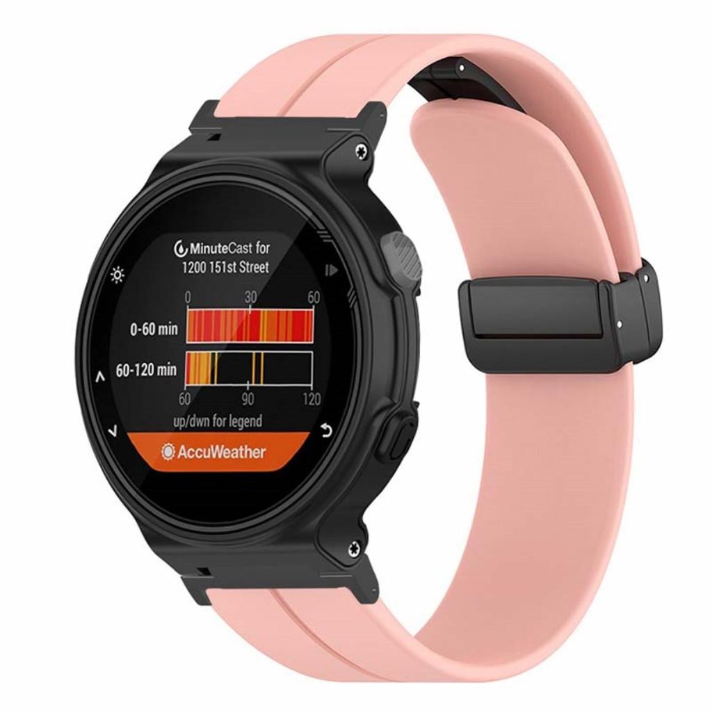 Garmin Forerunner 220/230/235/620/630/735X Silikon Klokkereim - Rosa