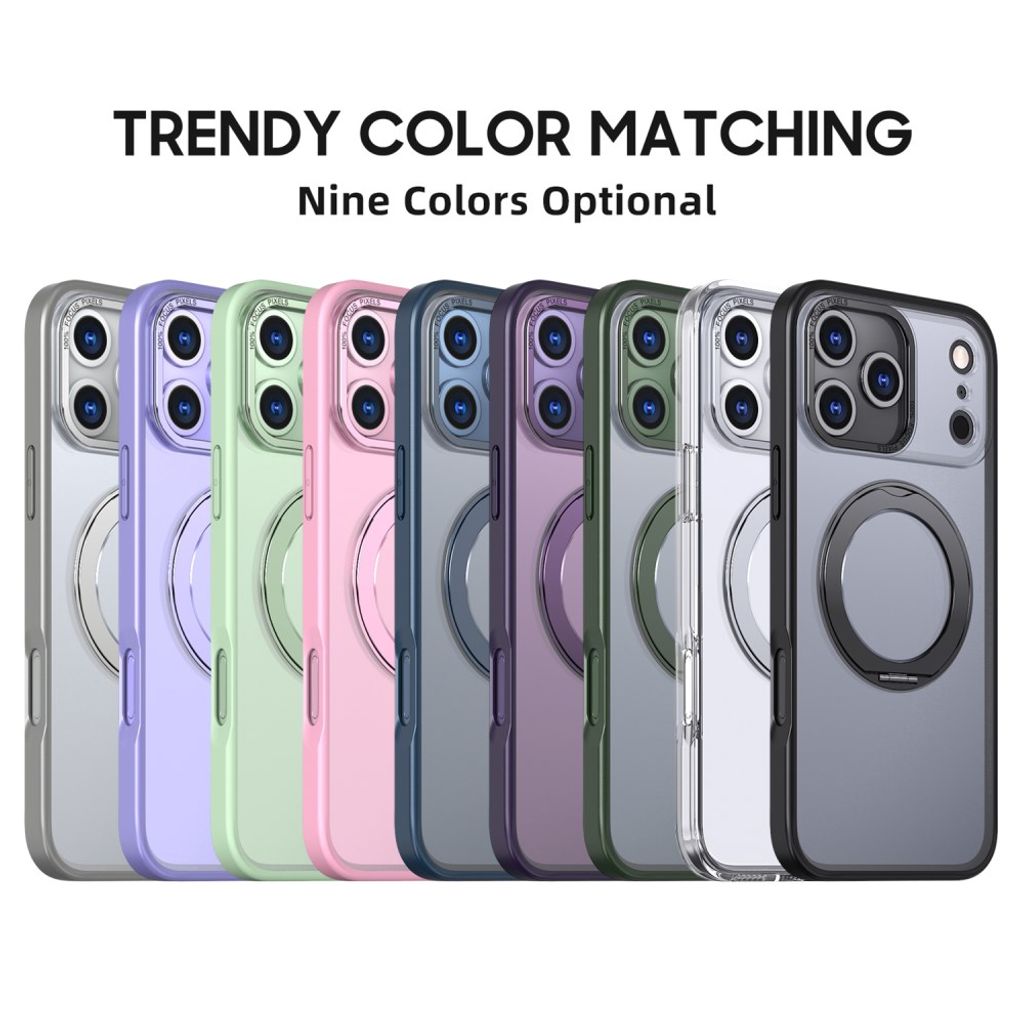 iPhone 18 Pro Max/17 Pro Max MagSafe Deksel TPU Akryl Kickstand - Lilla