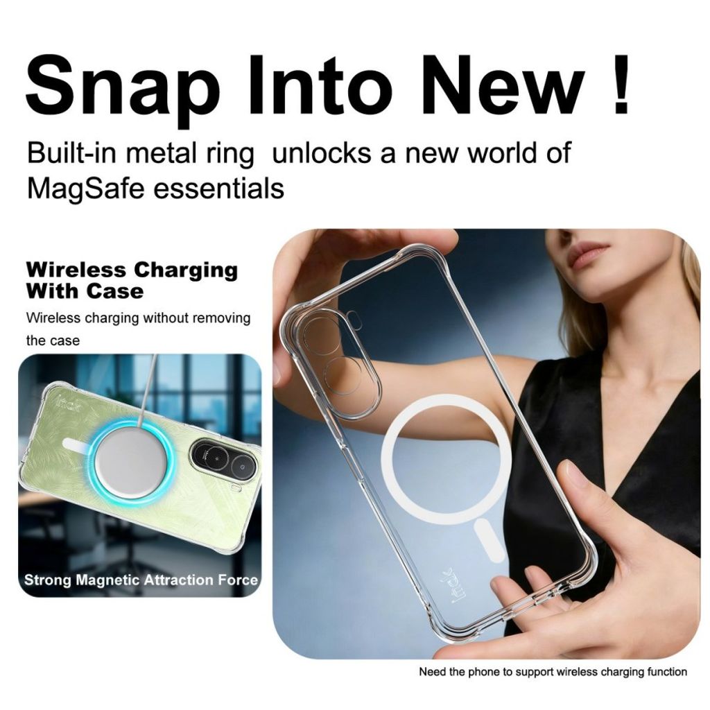 Xiaomi Poco C85x/Poco C81 Pro/Redmi A7 Pro MagSafe Skal - Transparent