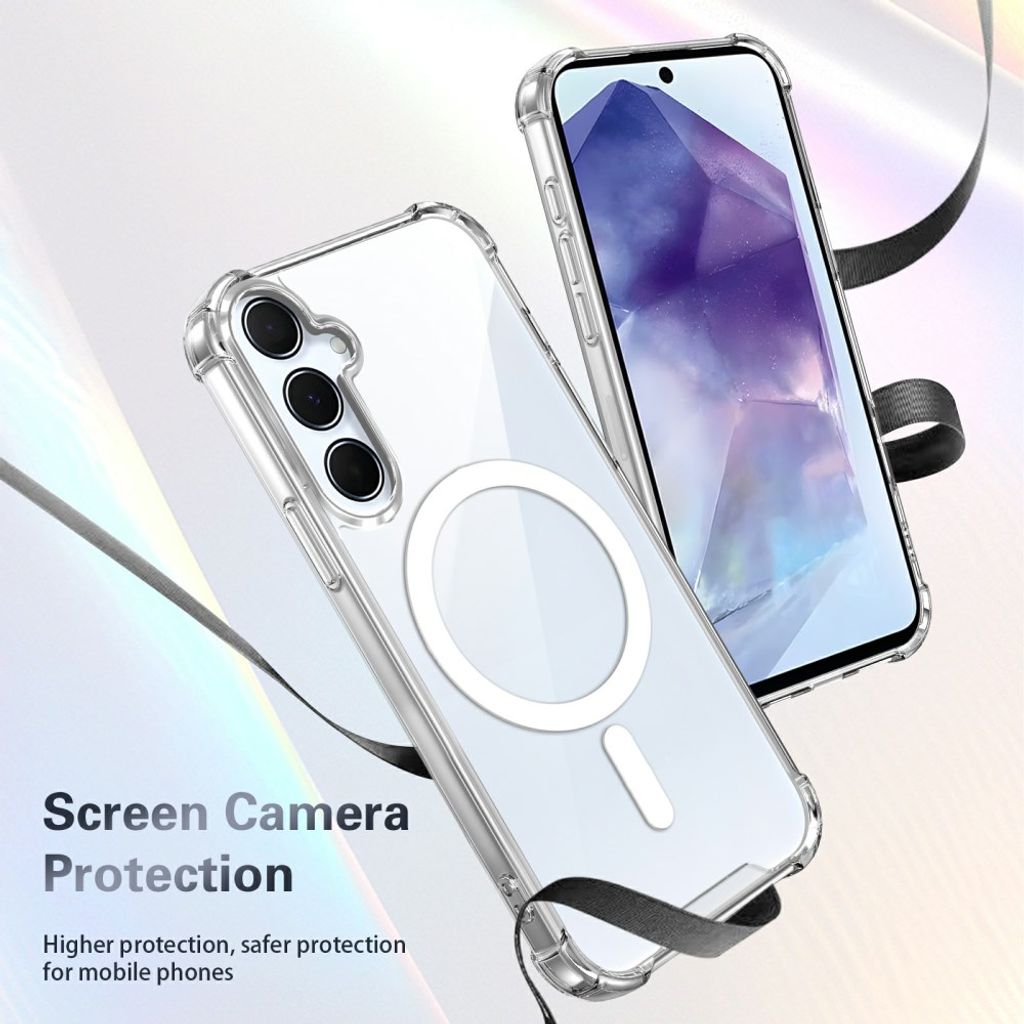 Samsung Galaxy S26 FE/S25 FE MagSafe Stötsäkert Skal - Transparent