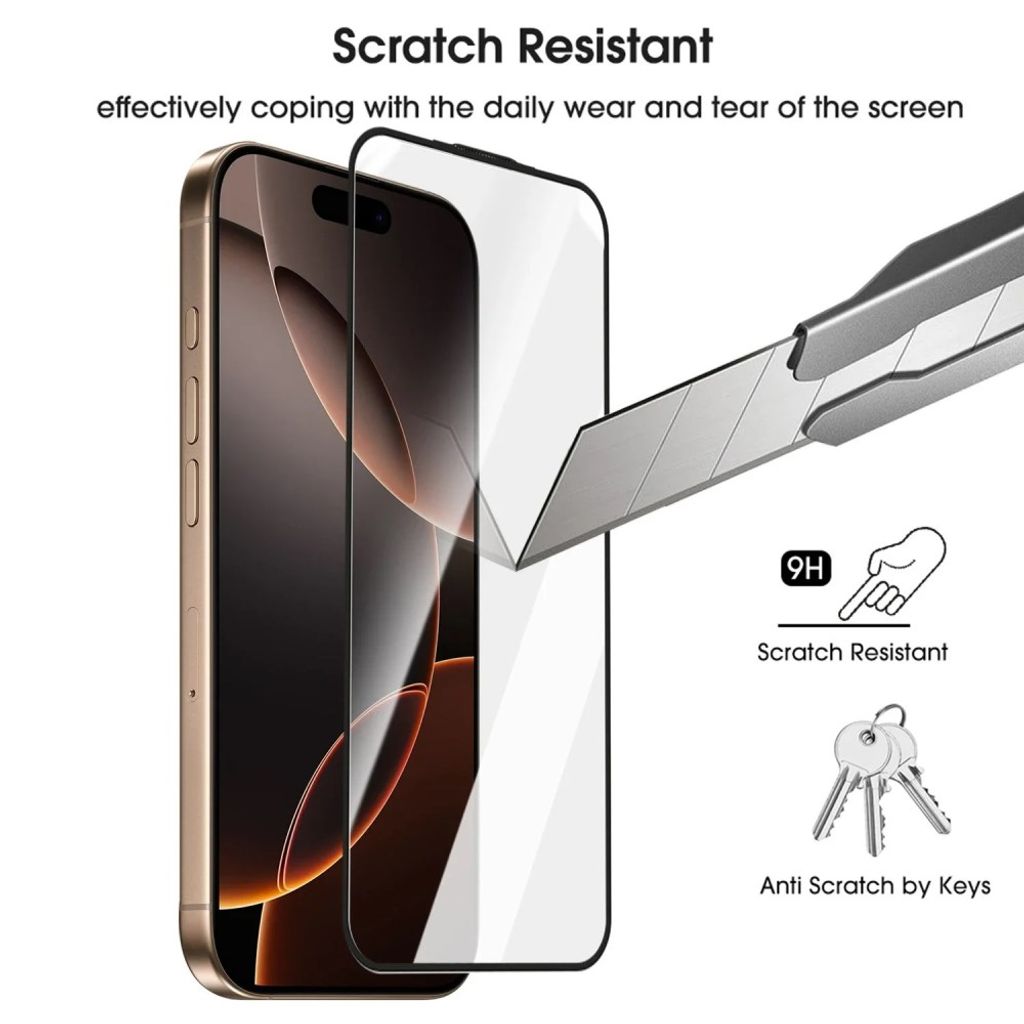 iPhone 18 Pro/17 Pro Skærmbeskytter HD Klar Aluminium-Silikone Glas