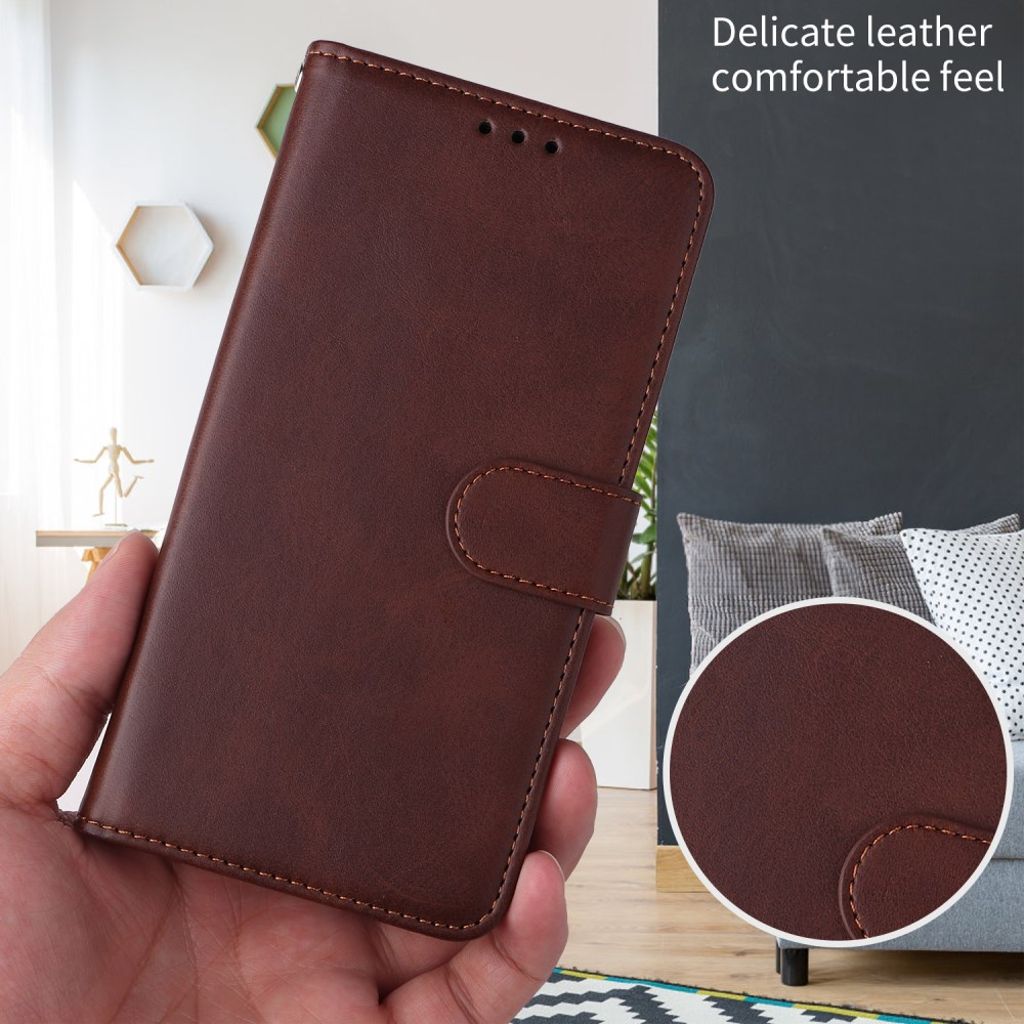 Motorola Moto G86 Power 5G/G86 5G Wallet Cover with Stand – Brown