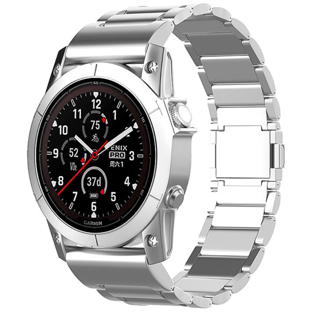 Garmin Fenix 7 etc. Klockarmband med magnetisk stängning - Silver