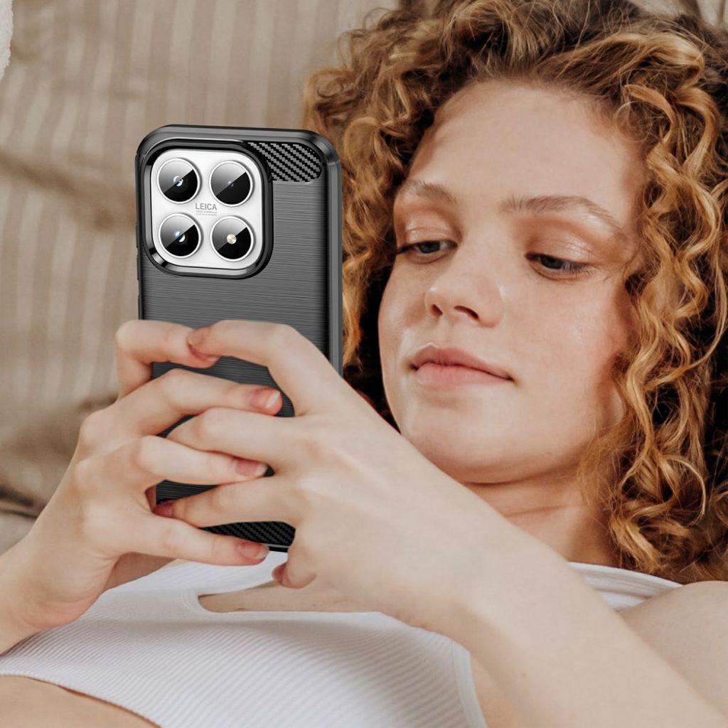 Xiaomi 17 Deksel Karbonfibertekstur TPU - Svart