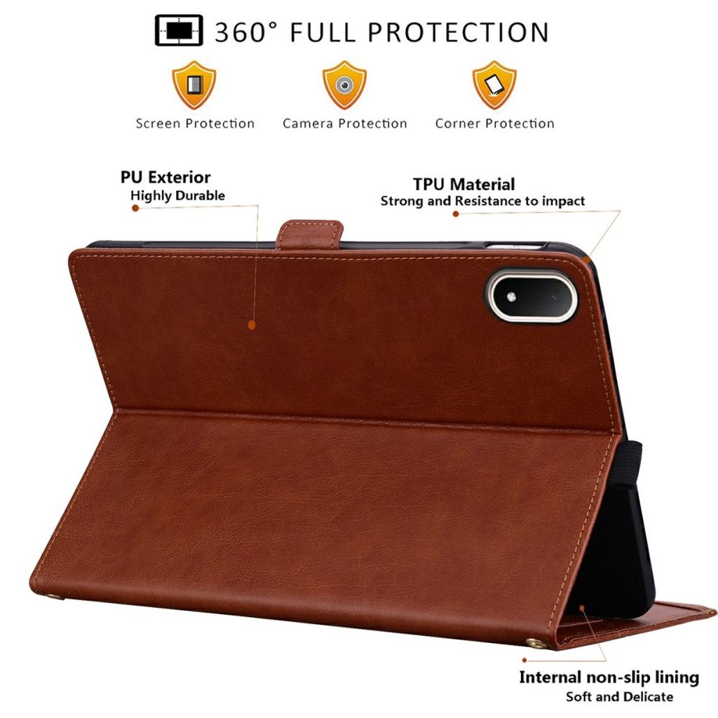 Flip Cover til OnePlus Pad 4/3 Pro/2 Pro Oppo Pad 5 Pro/4 Pro – Brun